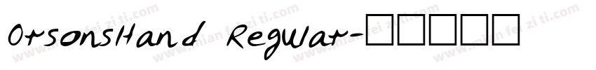 OrsonsHand Regular字体转换